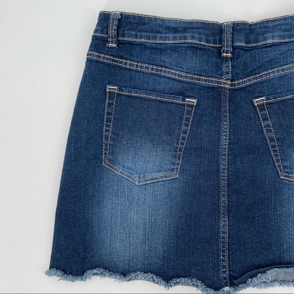 NOBO Denim Mini Skirt with Red Striped Seams - Picture 11 of 13
